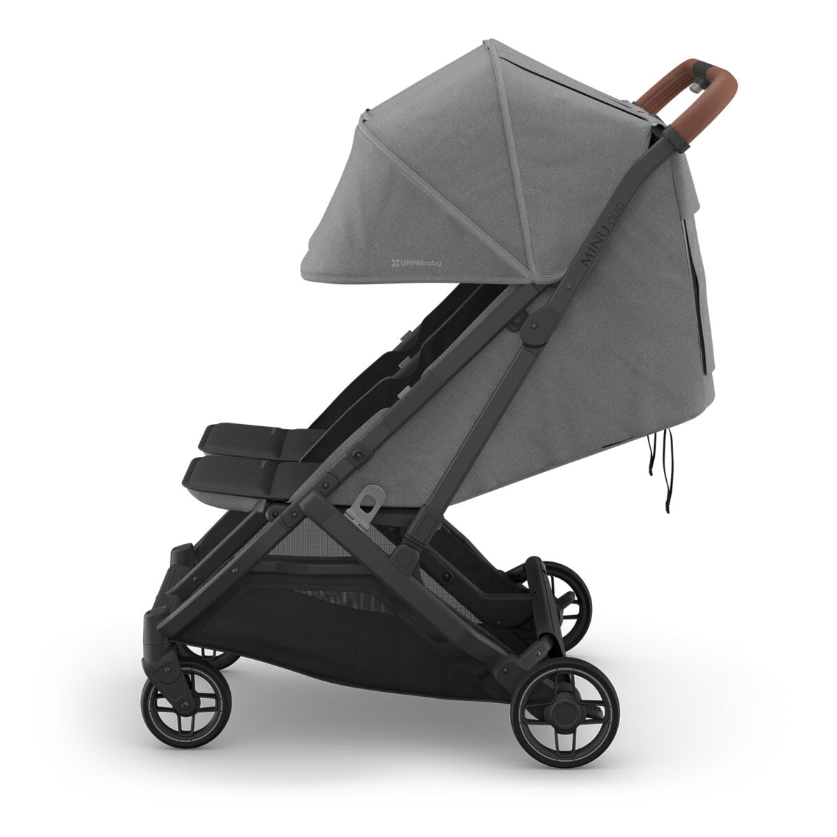 Uppababy Minu Duo Greyson Charcoal Mélange | Carbon Frame | Saddle Leather
