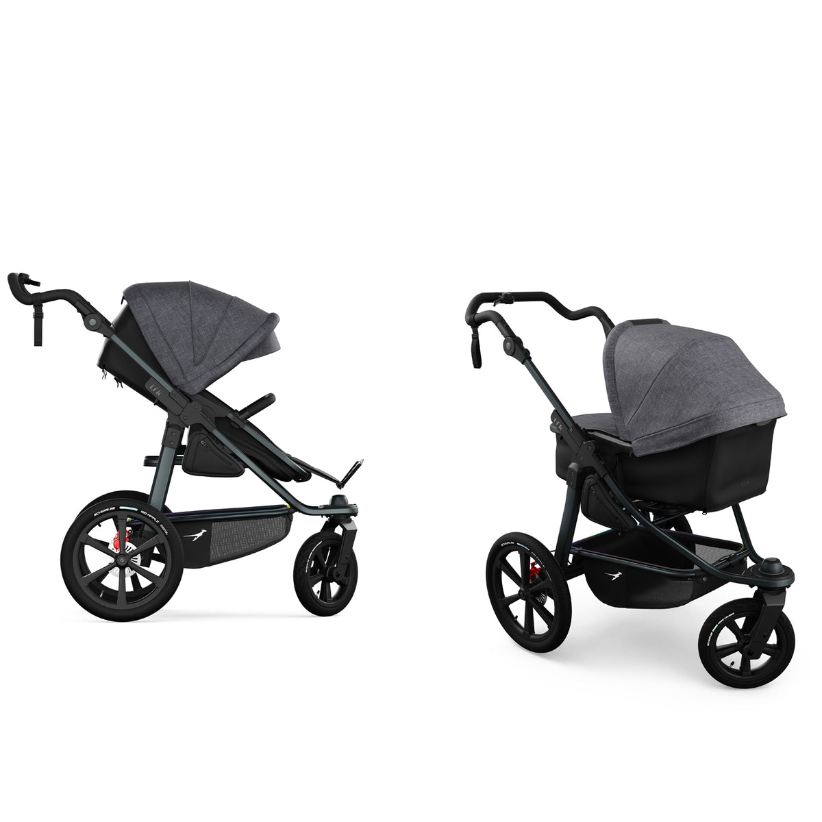 TFK Pro - 2-in-1 with pneumatic tyres Black - Premium
